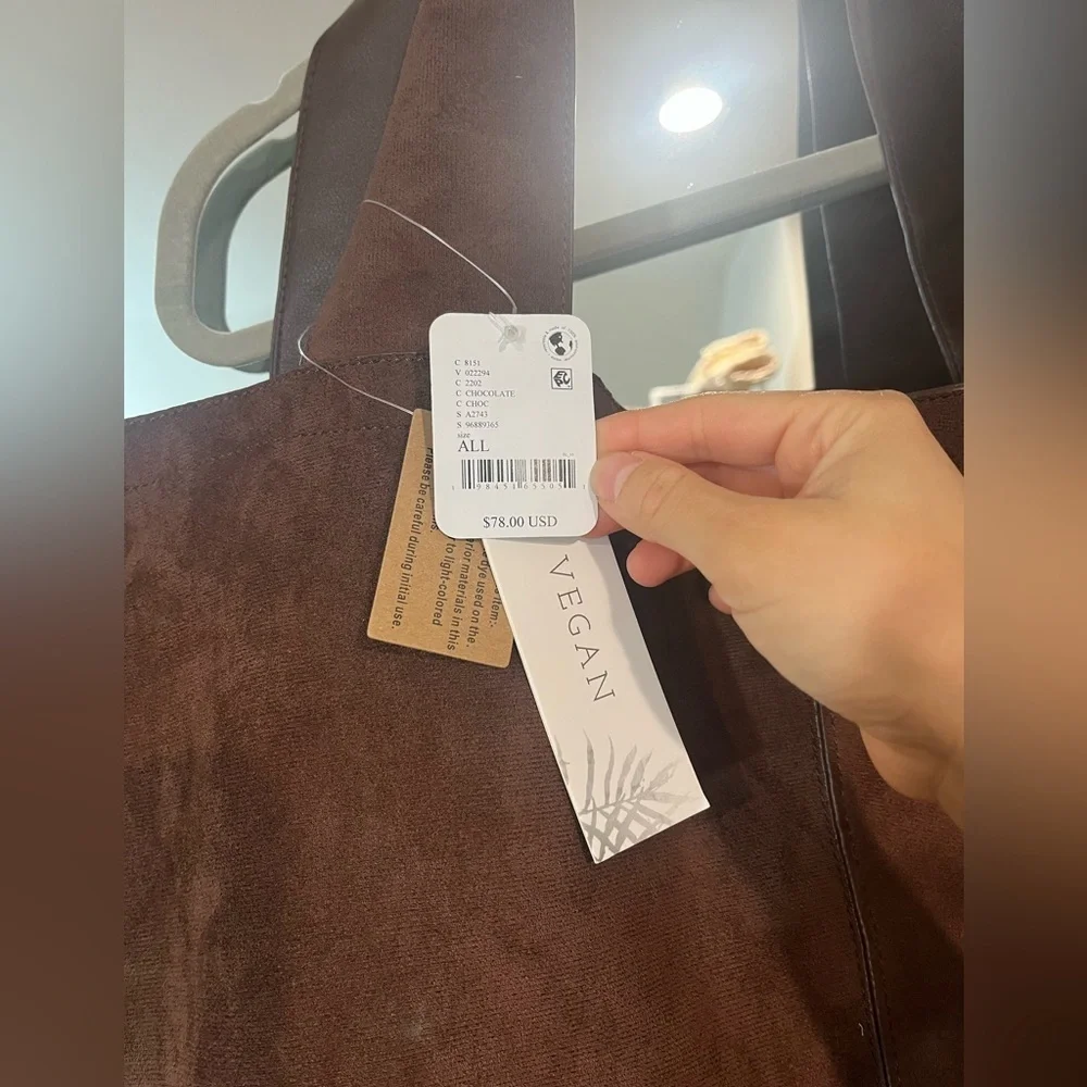 Blair Reversible Vegan Suede Tote - Picture 8 of 10